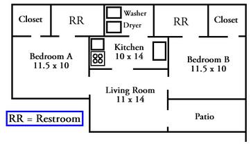 Lancer Park Two Bedroom Apartment Floor Plan