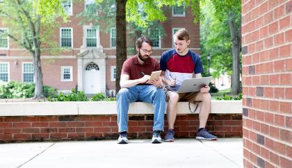 Matthew Bowman ’20 (right) with Dr. Benjamin Campbell, assistant professor of science education