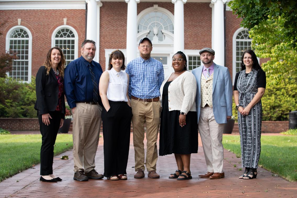 L-R: Dr. Maureen J. Walls-McKay, Dr. David Davino, Dr. Jenny Retallick, Andy Esposito, Tianna Jordan, Dr. Brandon Creech, Jaime Huggard